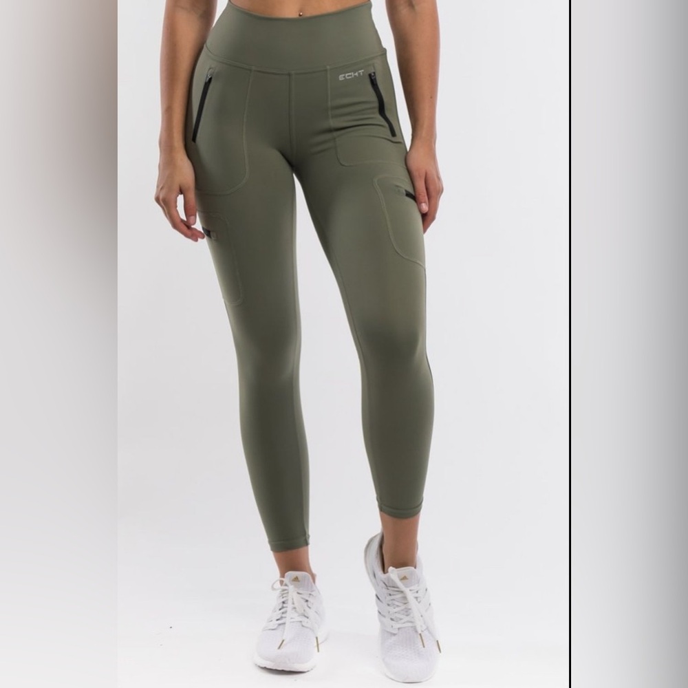 ECHT EXPLORE LEGGINGS - KHAKI (SIZE S)